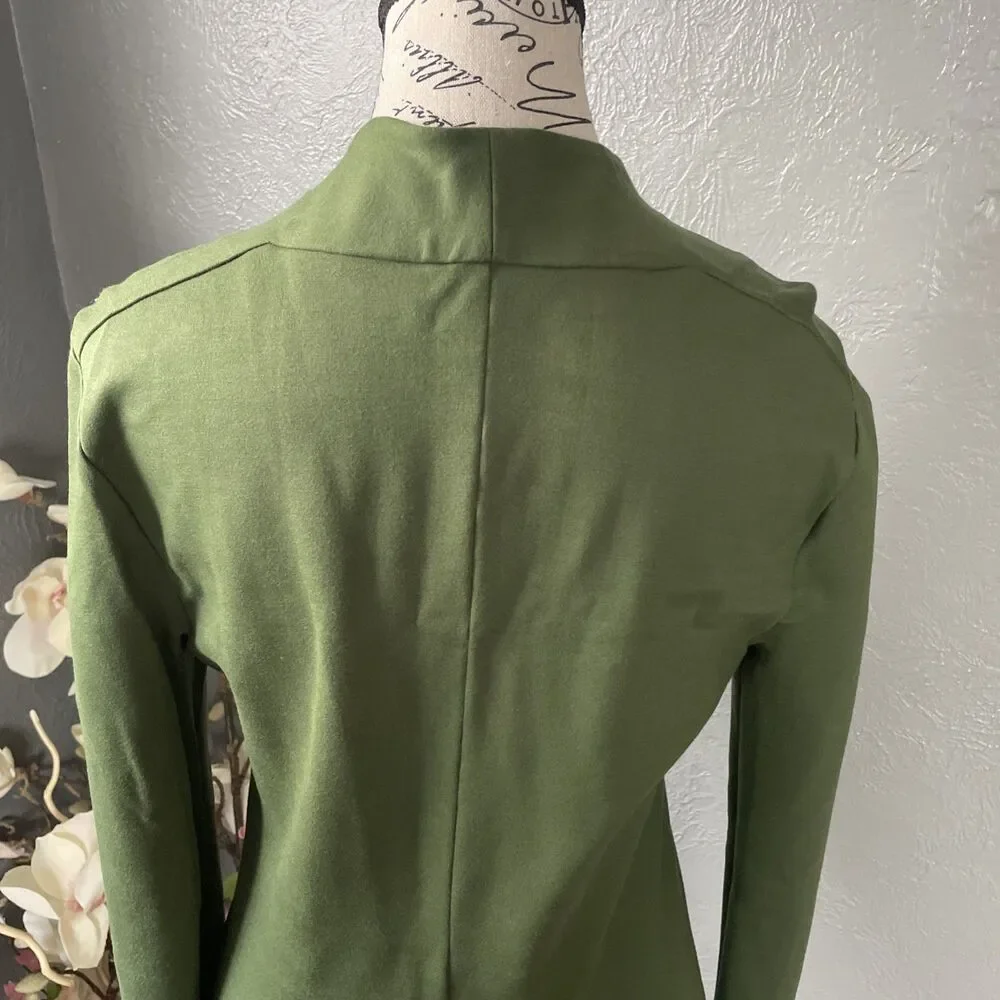 Kate Spade Saturday Dress S Small Green Pullover Stretch Sheath Long Sleeve